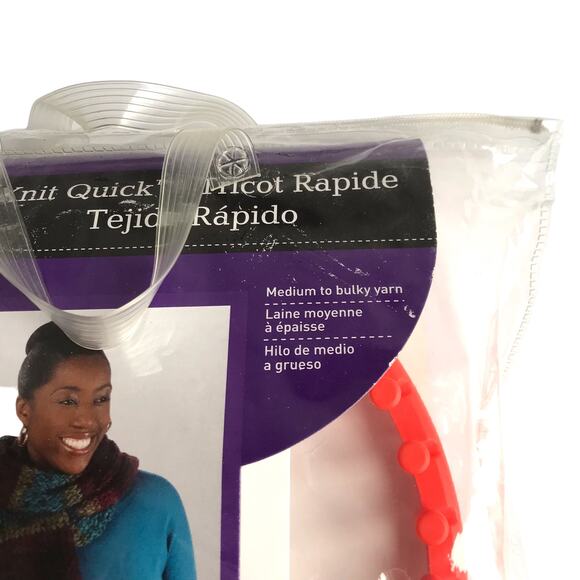 Loops & Threads Knit Quick 9.5" Round Knitting Loom Kit Hat Maker Set - Picture 8 of 16